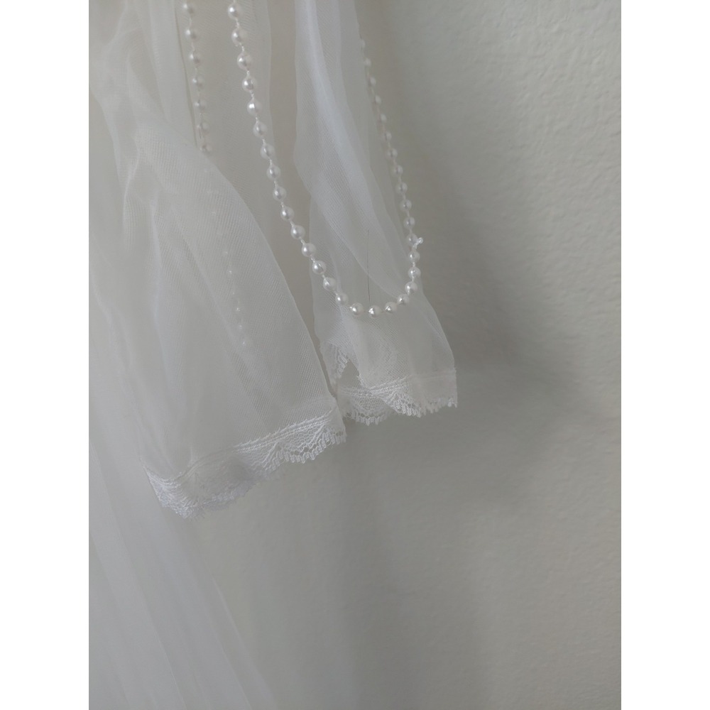 Lace Gown Robe, Sexy Lingerie Wedding Sofia Robe in White Vintage Sz Medium - Picture 5 of 6